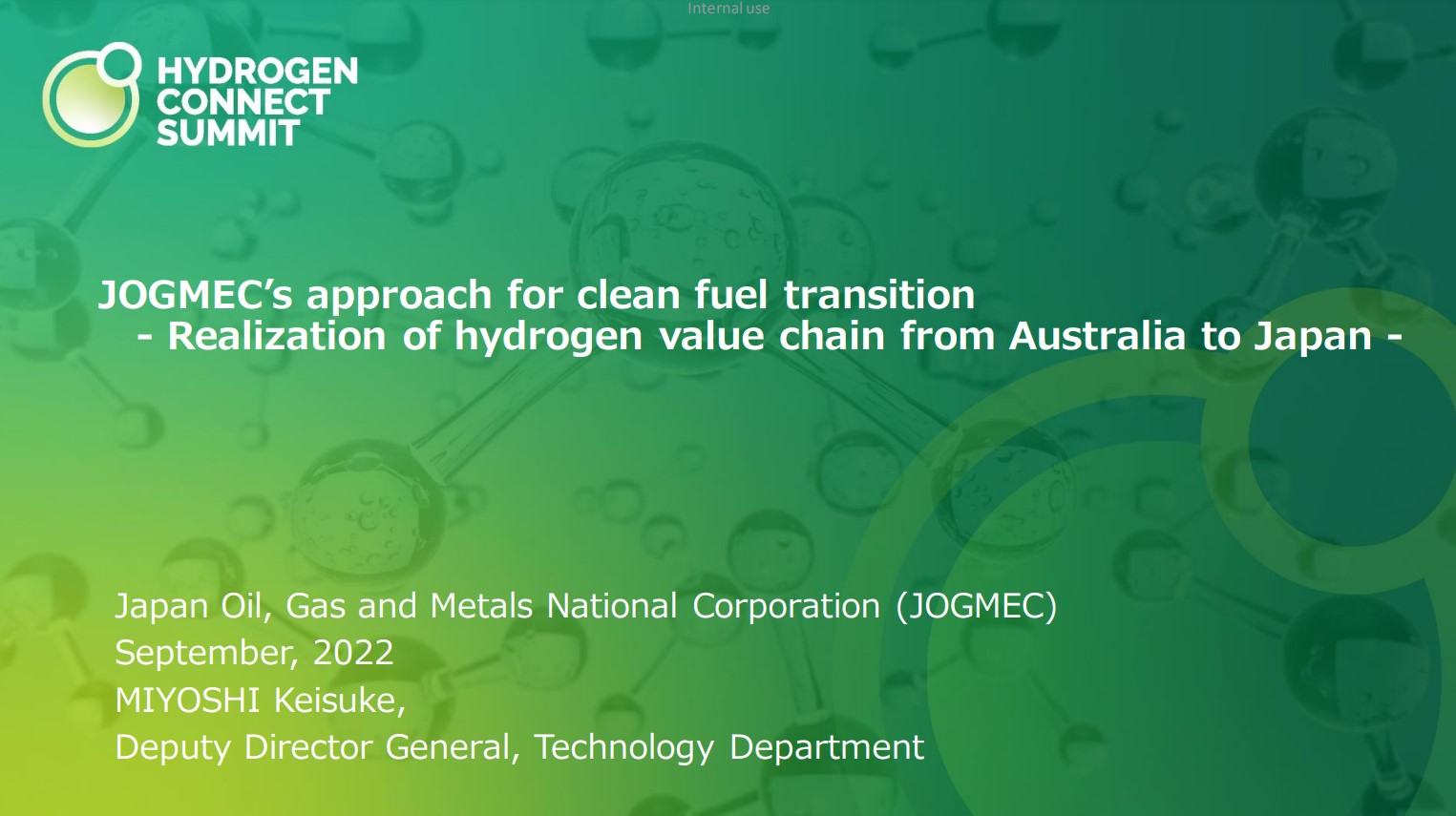 Read more about the article Hydrogen Connect Summit 2022 – Keisuke Miyoshi